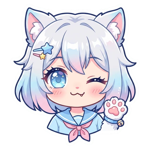 TaleAPI 银发猫耳吉祥物